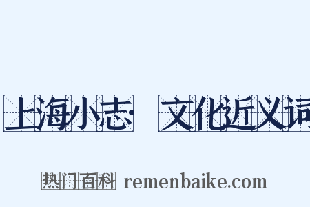上海小志·文化近义词是什么意思的图片